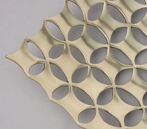 Plateau de service rond en aluminium en forme de maison d'abeille pour ustensiles de cuisine Plateau d'hôtel pour la décoration de table et le service - Product Image 6