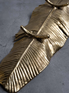 Exclusivo Plato Decorativo de Latón con Diseño de Hoja de Plátano, Bandeja de Servicio Metálica en Tono Latón, Centro de Mesa Decorativo, Plato de Exhibición Artesanal - Product Image 5