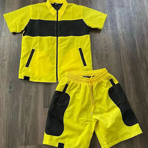 Ensemble de jogging d'été pour hommes avec logo personnalisé OEM Ensemble 2 pièces de polo en nylon et polyester Short cargo T-shirts Ensemble Short de survêtement - Product Image 3