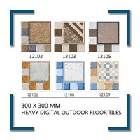 Carrelage de sol en céramique de qualité supérieure, motif symétrique, impression HD, 300 x 300 mm, carrelage de sol carré