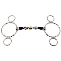 CST Mors de dressage confortables et larges en acier inoxydable à joues pleines et bouche creuse avec crochets pour selle western et équitation, durables