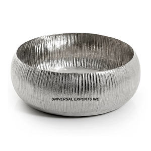 Tazón de Chocolate Redondo de Metal, Acabado Plateado, Hecho a Mano, Tazón para Dulces, Clásico, Elegante, Lujoso, Nuevo - Product Image 1