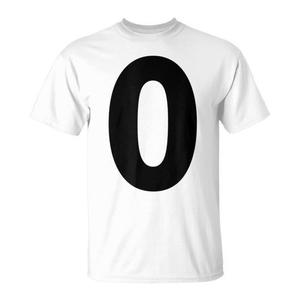 T-shirt d'équipe Zero Number 0 blanc, taille adulte moyenne - Product Image 1