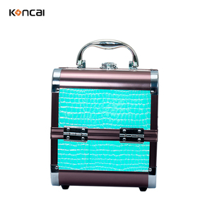 Koncai xách tay chuyên nghiệp nhôm mỹ phẩm trường hợp du lịch tinh tế Vanity hộp Tổ chức vẻ đẹp trang điểm trường hợp với gương - Product Image 3