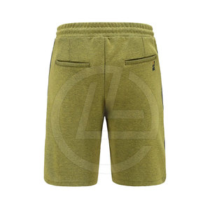 Pantalones cortos de lana de algodón de primera calidad para hombre, cintura elástica informal de color sólido para comodidad diaria y uso activo - Product Image 2