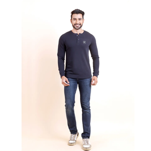 Premium Loopknit manga larga cuello en V sudadera más vendida 100% algodón cómodo elegante uso diario de invierno patrón sólido ODM - Product Image 1