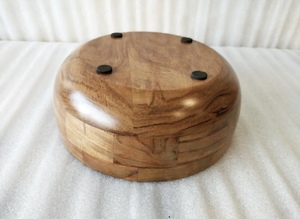 Bol de service en bois naturel avec logo personnalisé, design en forme de cœur, vaisselle, ustensiles de cuisine, bol à salade, au meilleur prix - Product Image 5