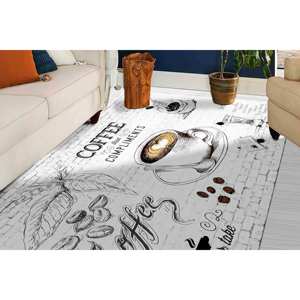 Tapis pour les amateurs de café : Tapis d'appoint moderne pour la cuisine, Tapis imprimé, Tapis doux non tissé - Product Image 3