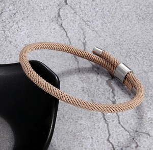 Pulsera Ajustable Unisex Milan Cuerda Náutica para Hombre y Mujer Beige - Product Image 1