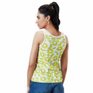 เสื้อกล้ามสำหรับผู้หญิงผ้าคอตตอนโพลีเอสเตอร์ไซส์พิเศษใส่เล่นฟิตเนสเล่นยิม - Product Image 2