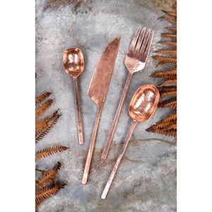 New High Quality Stainless Steel Spoon <b>Fork</b> & <b>Knife</b> Flatware Set with Unique Handle Design Modern Look Cutlery for Wedding - Product Image 6