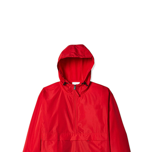 Chaqueta de lluvia impermeable y cortavientos con etiqueta privada personalizada con capucha de cuello levantado, chaqueta de lluvia de lona de estilo primaveral para hombre - Product Image 2