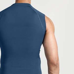 Camiseta Deportiva sin Mangas para Hombre GA, Compresión 2.0 en Color Verde Azulado, Talla XL, Cuello con Capucha, Transpirable, Material de Poliéster, Algodón y Elastano - Product Image 6