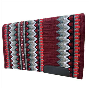 Almohadillas de sillín Western Show con forma contorneada de lana inspiradas en Navajo, tejidas a mano con excelentes características - Product Image 1