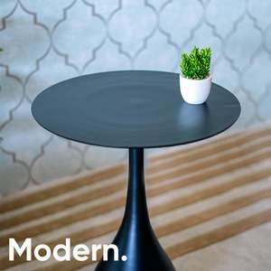 Table élégante en métal pour la maison avec base en fer durable au design contemporain, parfaite pour la salle à manger et le salon - Product Image 3