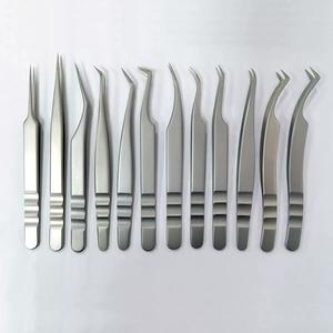 Pinzette da donna in tinta unita rosa russo di alta qualità per il trucco Logo personalizzato <span class=keywords><strong>Stefan</strong></span> in acciaio punta punta Volume etichetta privata - Product Image 4