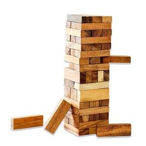 Tour de blocs en bois avec logo personnalisé, bois de haute qualité, prix d'usine bas - Product Image 1