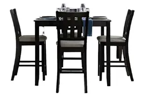 The 5-pieces Charming Counter Dining Height Table Set Room Combining Superiority And Elegance Black