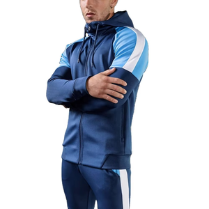 Vente en gros de vêtements d'entraînement personnalisés ensembles pour hommes Streetwear Gym grande taille survêtements unis 2 pièces - Product Image 5