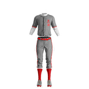 Fabrication en usine d'uniformes de baseball de haute qualité de couleur personnalisée pour adultes - Product Image 1