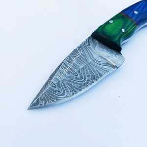 Cuchillo de caza de acero de Damasco de 356 capas hecho a mano, cuchillo táctico de supervivencia, Pakka mango de madera, cuchillo para acampar - Product Image 4