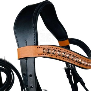 บังเหียนแบบไม่ใช้แฟลชควบคุมสายรัดทำจากหนังคอนญัก - Product Image 2