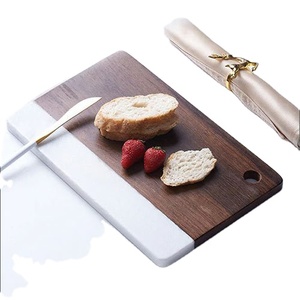 บล็อกสับไม้และหินอ่อนสองโทนสําหรับใช้ในครัวสําหรับตัดผักผลไม้การตัดและการสับการใช้งาน - Product Image 1