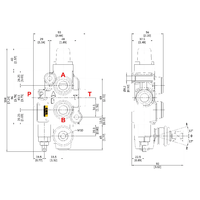 Vanne de commande directionnelle hydraulique GMS de qualité supérieure, débit de 55 L/MIN, garantie 1 an, monobloc 1 à 7 bobines, 315 BAR