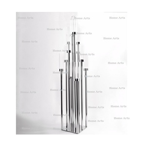 Centros de mesa de metal y cristal Centros de mesa decorativos para eventos de Boda del mejor exportador de artes caseras - Product Image 5