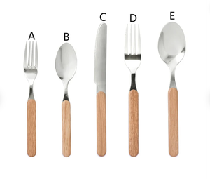 Juego de cubiertos europeos, último diseño en forma, mangos de madera de mango, cubiertos navideños de acero inoxidable, uso Personal, hoteles, restaurantes - Product Image 2