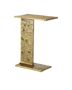Table d'appoint en aluminium antique durable de fabrication OEM avec finition brillante adaptée aux espaces modernes et contemporains - Product Image 2