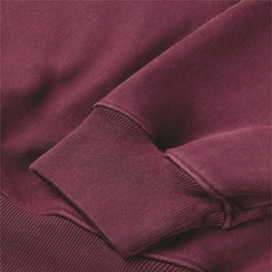 Sweat-shirt de sport à col rond, chaud et confortable, coupe ample 77% coton 23% polyester recyclé, noir jais - Product Image 4