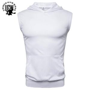 Sudadera sin Mangas Personalizable para Hombre, Tela de Felpa, Poliéster/Algodón, Antipilling, Secado Rápido, Ropa Deportiva de Verano para Gimnasio, Corte Regular - Product Image 3