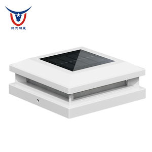 Lumière solaire de barrière de chapeau de poteau de jardin LED lampe de chemin de tête de chapeau de colonne d'énergie solaire - Product Image 5