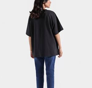 Camiseta con hombros caídos para mujer, la más vendida, ropa deportiva informal holgada con mangas cortas estampadas para el verano, novedad - Product Image 2