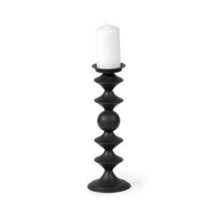 Factory Wholesale Matte <b>Black</b> Metal Candle Holder Pillar Candlestick Stand | Vintage Industrial Style Wrought Iron <b>Candelabra</b> - Product Image 1
