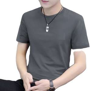 Vente en gros T-shirts personnalisés respirants en tricot de coton de haute qualité pour hommes séchage rapide avec col arrondi 180 T-shirt GSM pour hommes - Product Image 4