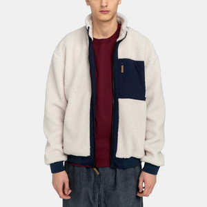 Serigrafiado Aspecto desgastado Chaqueta de lana de color desvanecido Logotipo personalizado Impreso Capucha a prueba de viento Desmontable Sherpa Fleece Hoodie - Product Image 3