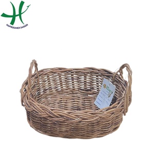 Sustainable <b>Rattan</b> Woven <b>Storage</b> <b>Basket</b> & Tray Multifunction Food <b>Storage</b> for Bathroom & Living Room - Product Image 2