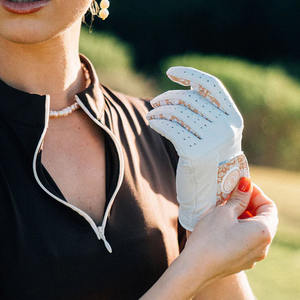 2024 High Quality Women's Cabretta Genuine Leather <b>Golf</b> <b>Gloves</b> Thickened Non-Slip Wear-Resistant Sheepskin Hot Sale for Sports - Product Image 6