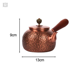 Martelé Design Élégant Théière Cuivre Chaude Tendance Gravé À La Main Cafetière Servir Bouilloire Main Camping Cuivre Pot - Product Image 6