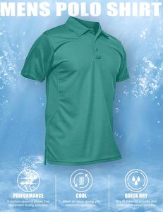 Polos de golf de haute qualité pour hommes T-shirt polo imprimé avec logo personnalisé en polyester à séchage rapide - Product Image 2