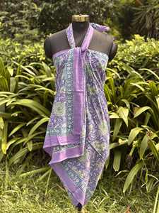 Luxury Brand Designer <b>Sarong</b> Good Quality Block Printed Beach <b>Wrap</b> <b>Sarong</b> Scarf Dress Cotton Swimming Wear Customizable Shawls - Product Image 2
