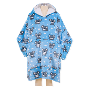 Custom Printed Lounging Wearable Hoodie <b>Blanket</b> Oversized Fleece Snuggle Hooded <b>Blanket</b> Cambodia Apparel OEM Factory - Product Image 1