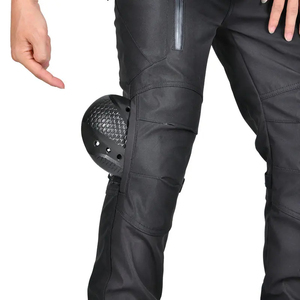 Jean de moto en coton pour homme, séchage rapide, respirant, avec protections CE amovibles, poche zippée, pour la course - Product Image 4