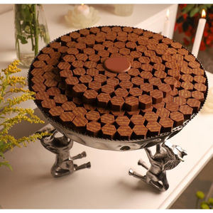 Cuenco para servir de Metal dorado de calidad superior moderno antiguo para el hogar, dulces de Chocolate de mesa, fiestas de boda, respetuoso con el medio ambiente - Product Image 4