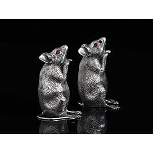 Sterling Silver Mice <b>Salt</b> & <b>Pepper</b> <b>Shakers</b> - Product Image 1