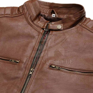 Chaqueta de Cuero para Hombre, Estilo Clásico, Cuero Suave de Primera Calidad, Ropa Exterior Informal, Chaqueta de Cuero de un Solo Color para Hombre - Product Image 2