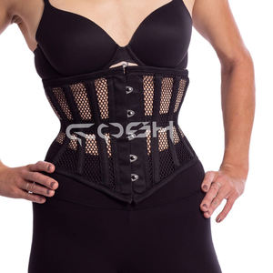 Corset noir en maille sous-poitrine pour le modelage de la taille et la mode - Product Image 6