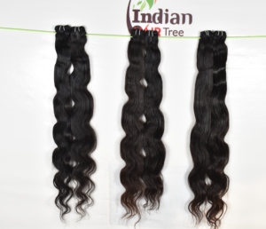 Fournisseur indien Ondulation corporelle noire de couleur naturelle Extensions de cheveux vierges indiennes de haute qualité cuticule alignée non traitée chimiquement - Product Image 4
